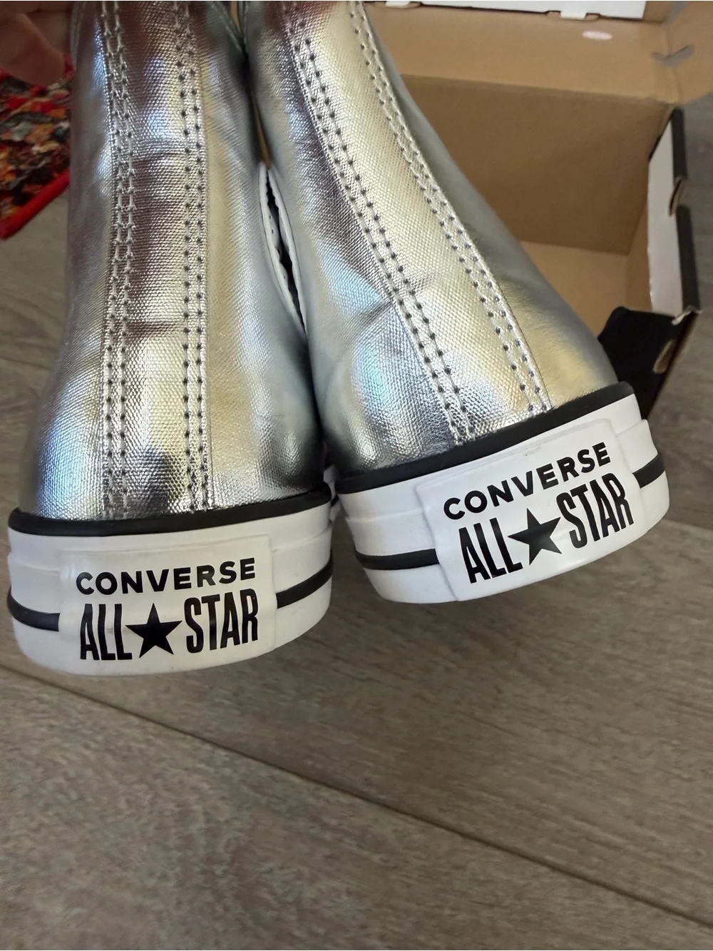 Converse Silver High-Top Sneakers